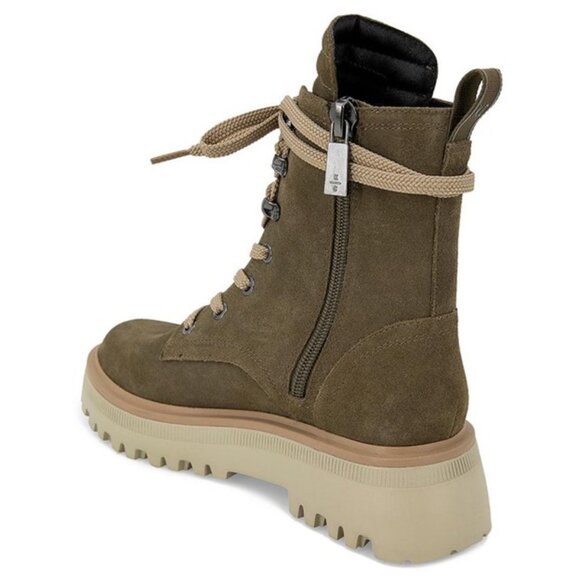 NIB [Kenneth Cole New York] Radell Lace-Up Lug Hiking Boots Olive Womens 5.5 - Picture 4 of 10